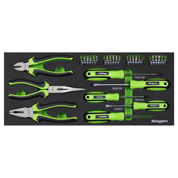 Sealey S01055 ⏐ Siegen Portable Tool Chest 2 Drawer with Tool Kit 90pc