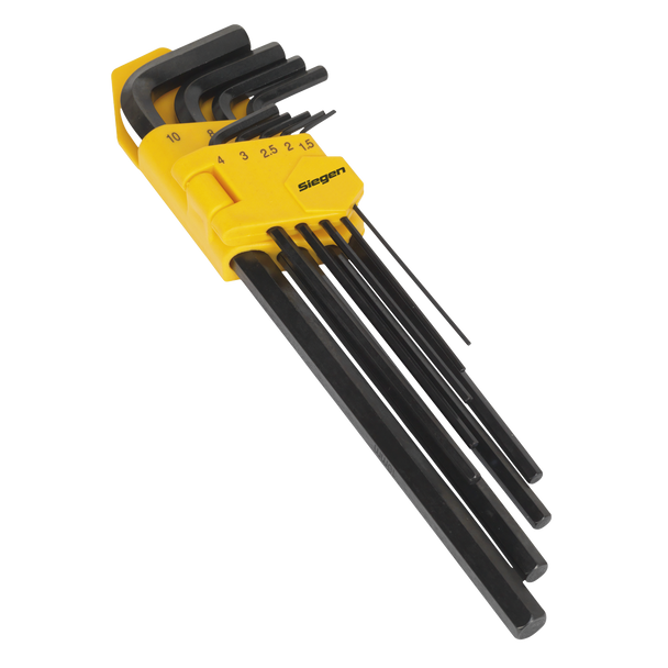 Sealey S01092 ⏐ Siegen Extra-Long Hex Key Set 9pc