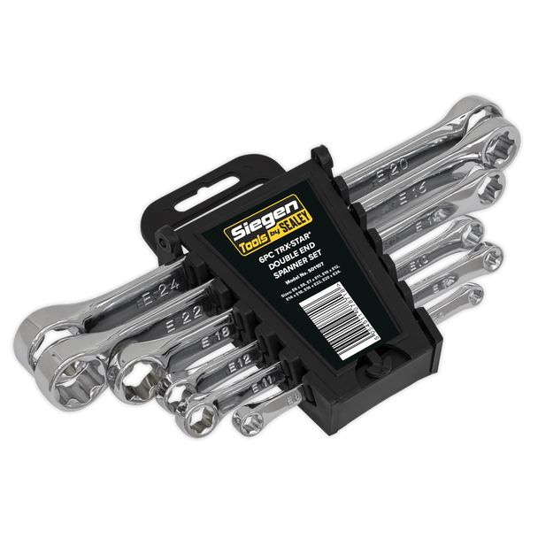 Sealey S01107 ⏐ Siegen TRX-Star* Double End Spanner Set 6pc