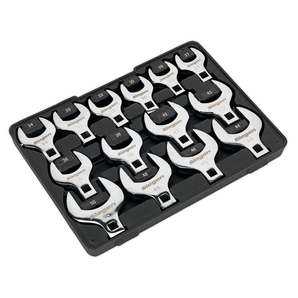 Sealey S01109 ⏐ Siegen Crow's Foot Open End Spanner Set 1/2"Sq Drive 14pc