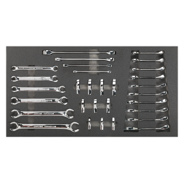 Sealey S01125 ⏐ Siegen Specialised Spanner Set with Tool Tray 30pc