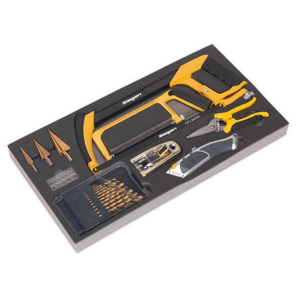 Sealey S01133 ⏐ Siegen Cutting & Drilling Set with Tool Tray 28pc