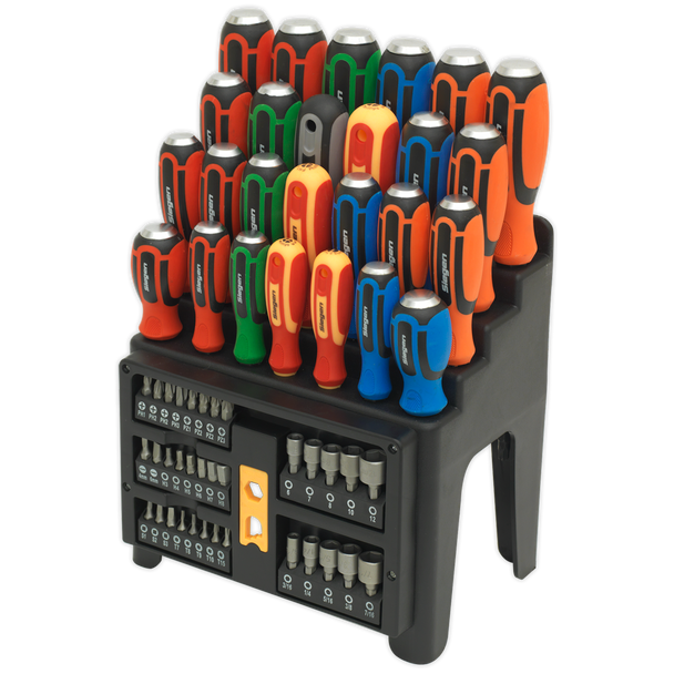Sealey S01153 ⏐ Siegen Hammer-Thru Screwdriver, Bit & Nut Driver Set 61pc