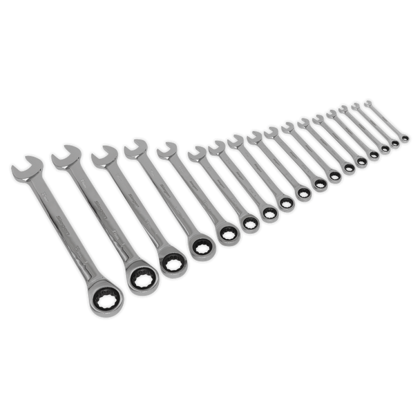 Sealey S01156 ⏐ Siegen Combination Ratchet Spanner Set 17pc