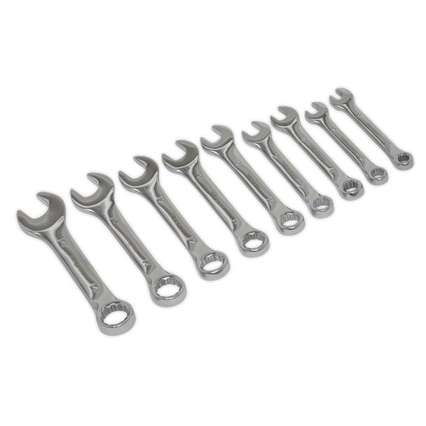 Sealey S01157 ⏐ Siegen Stubby Combination Spanner Set 9pc