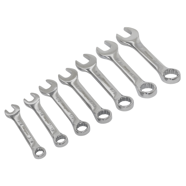 Sealey S01190 ⏐ Siegen Imperial Stubby Combination Spanner Set 7pc