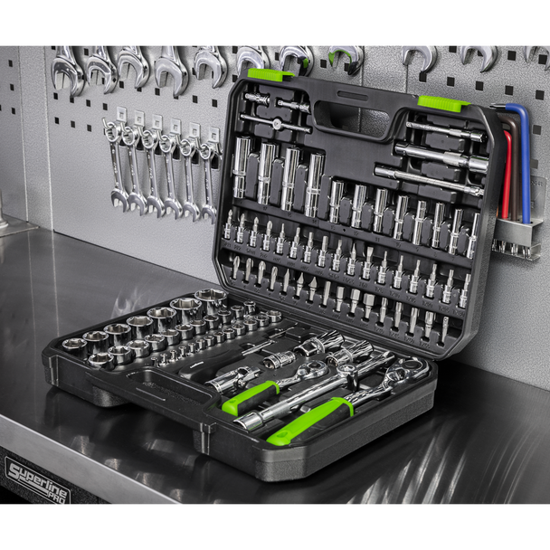 Sealey S01210 ⏐ Siegen Socket Set 1/4" & 1/2"Sq Drive 94pc