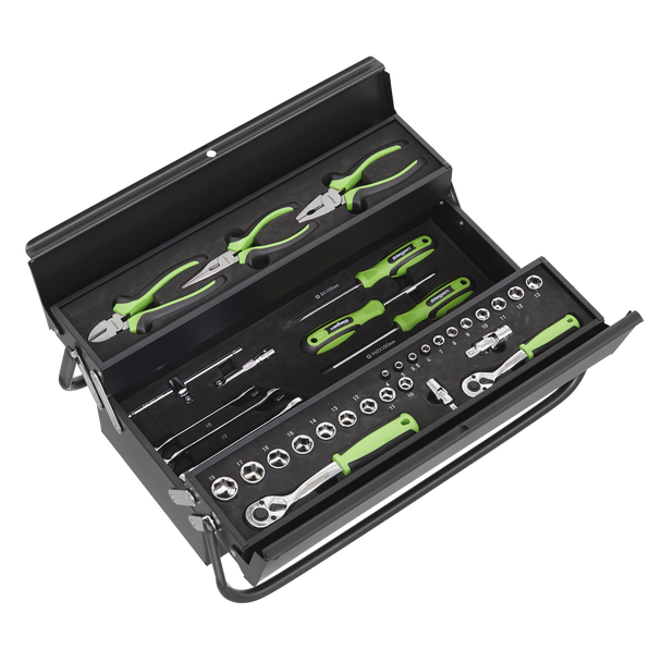 Sealey S01215 ⏐ Siegen Cantilever Toolbox with Tool Kit 70pc