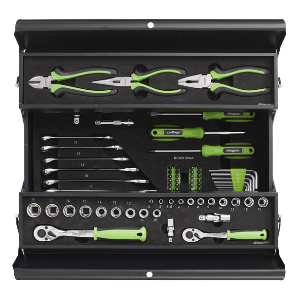 Sealey S01215 ⏐ Siegen Cantilever Toolbox with Tool Kit 70pc