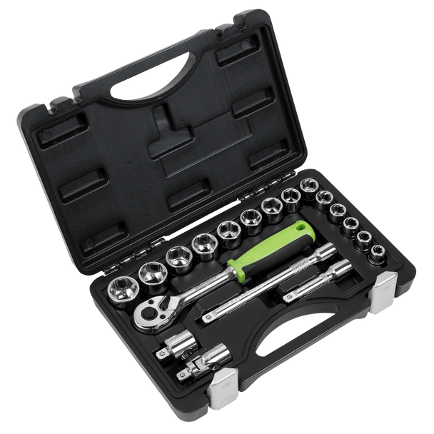 Sealey S01235 ⏐ Siegen Socket Set 3/8"Sq Drive 19pc