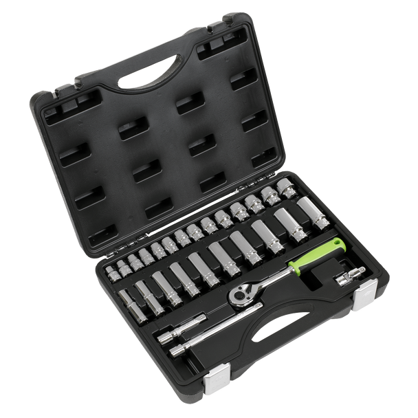 Sealey S01236 ⏐ Siegen Socket Set 3/8"Sq Drive 28pc
