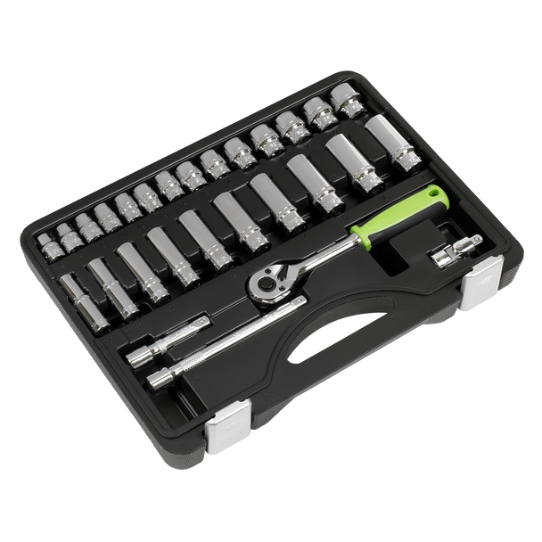 Sealey S01236 ⏐ Siegen Socket Set 3/8"Sq Drive 28pc