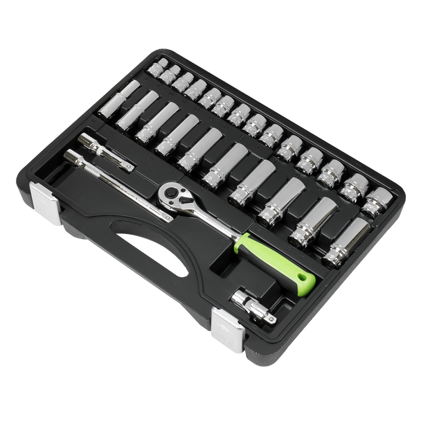 Sealey S01236 ⏐ Siegen Socket Set 3/8"Sq Drive 28pc