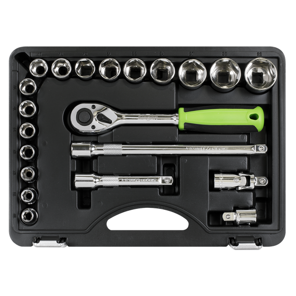 Sealey S01237 ⏐ Siegen Socket Set 1/2"Sq Drive 21pc