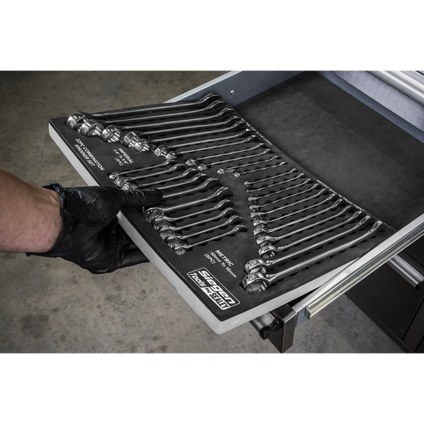 Sealey S01239 ⏐ Siegen Metric/Imperial Combination Spanner Set 32pc