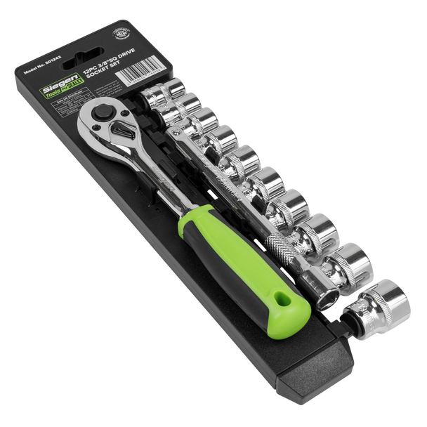 Sealey S01242 ⏐ Siegen Socket Set 3/8"Sq Drive 12pc