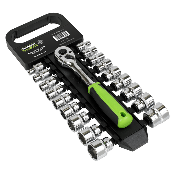 Sealey S01243⏐ Siegen Socket Set 3/8"Sq Drive 19pc