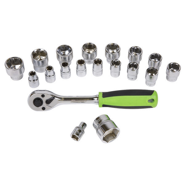 Sealey S01243⏐ Siegen Socket Set 3/8"Sq Drive 19pc