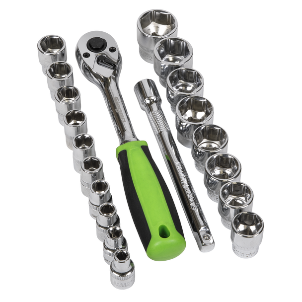 Sealey S01243⏐ Siegen Socket Set 3/8"Sq Drive 19pc