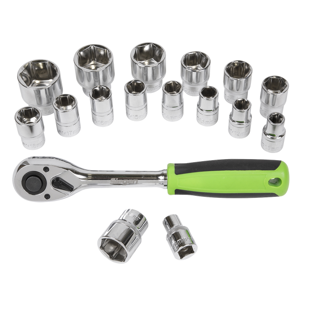 Sealey S01245 ⏐ Siegen Socket Set 1/2"Sq Drive 17pc