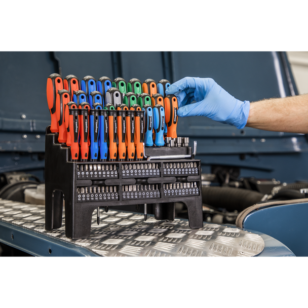 Sealey S01248 ⏐ Siegen Screwdriver, Bit & Nut Driver Set 100pc