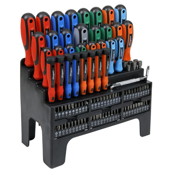 Sealey S01248 ⏐ Siegen Screwdriver, Bit & Nut Driver Set 100pc