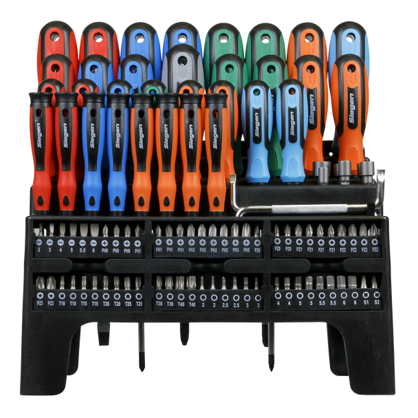 Sealey S01248 ⏐ Siegen Screwdriver, Bit & Nut Driver Set 100pc