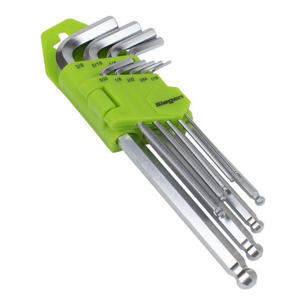 Sealey S01261 ⏐ Siegen Imperial Long Ball-End Hex Key Set 9pc