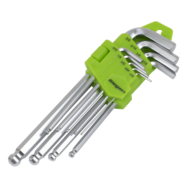 Sealey S01261 ⏐ Siegen Imperial Long Ball-End Hex Key Set 9pc