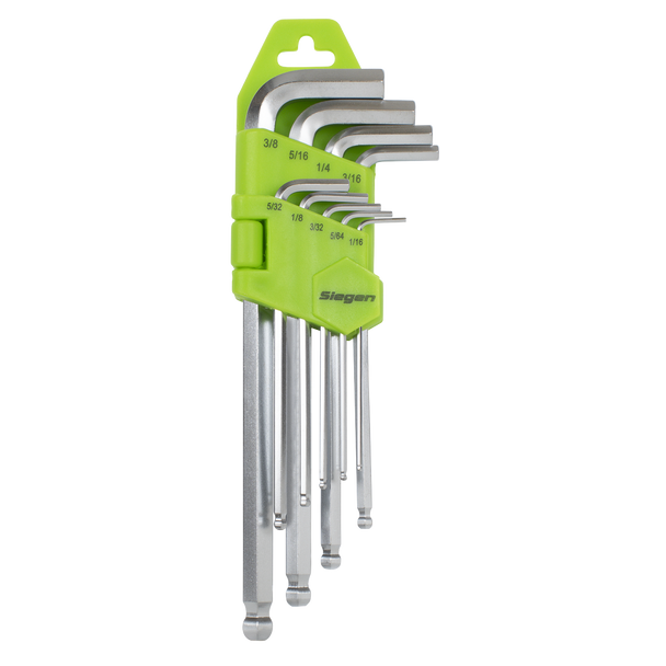 Sealey S01261 ⏐ Siegen Imperial Long Ball-End Hex Key Set 9pc