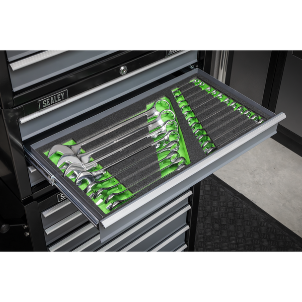 Sealey S01272 ⏐ Siegen Combination Spanner Set with Tool Tray 19pc