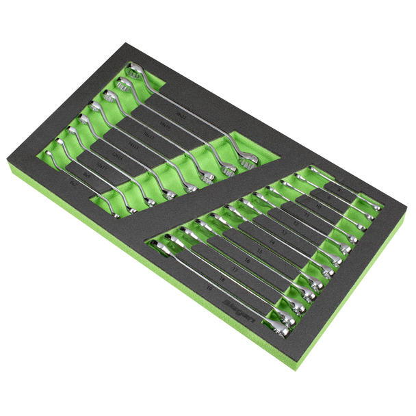 Sealey S01273 ⏐ Siegen Combination & Deep Offset Spanner Set with Tool Tray 20pc