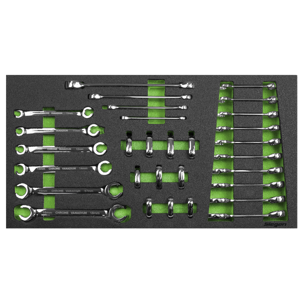 Sealey AP35TBCOMBO | Tool Chest Combination 16 Drawer with Ball-Bearing Slides - Black/Grey & 398pc Tool Kit