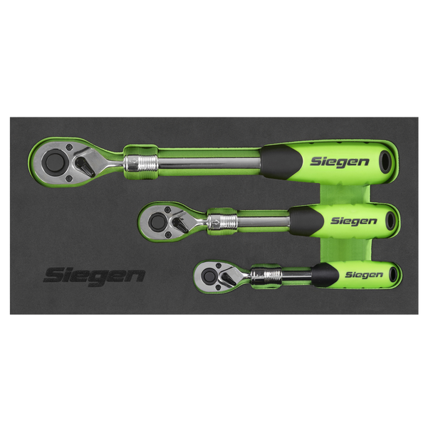 Sealey S01285 ⏐ Siegen Extendable Ratchet Wrench Set 3pc