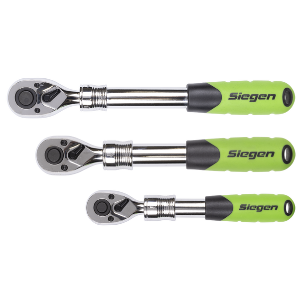 Sealey S01285 ⏐ Siegen Extendable Ratchet Wrench Set 3pc