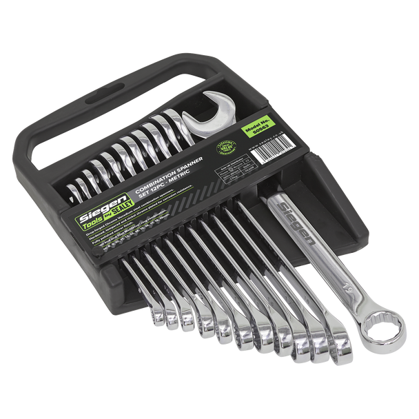 Sealey S0563 | Siegen Combination Spanner Set 12pc