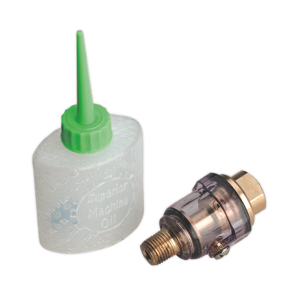 Sealey SA111 |Mini In-Line Air Tool Oiler with Filler 1/4"BSP