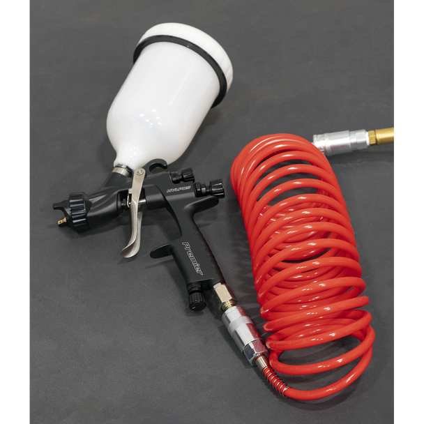 Sealey SA305  | PE Coiled Air Hose with Couplings 5m x 5mm