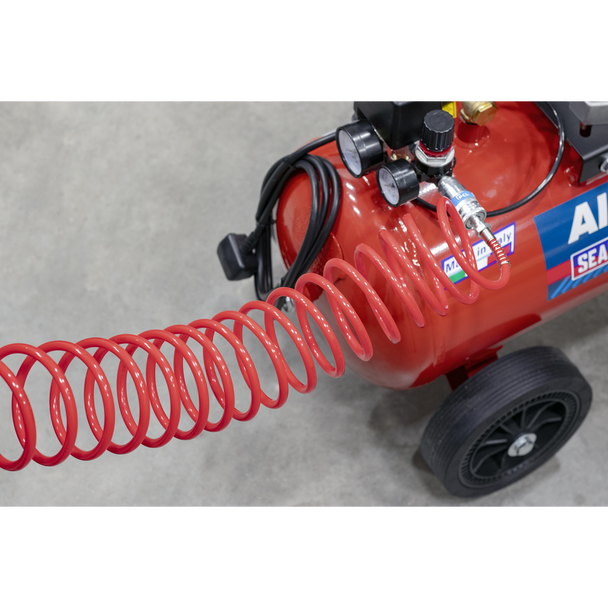 Sealey SA305  | PE Coiled Air Hose with Couplings 5m x 5mm