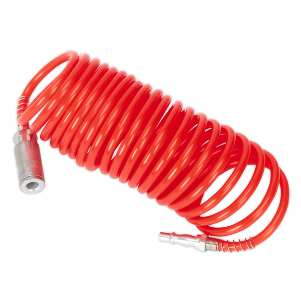 Sealey SA305  | PE Coiled Air Hose with Couplings 5m x 5mm