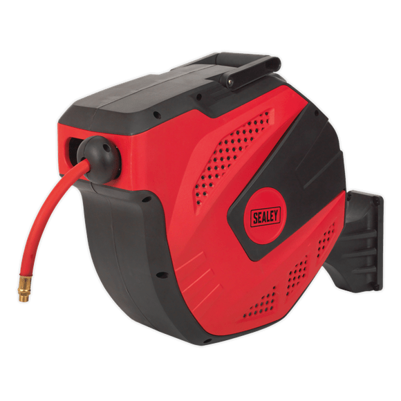 Sealey SA822 |15m Auto-Rewind Control Rubber Air Hose Reel 10mm ID