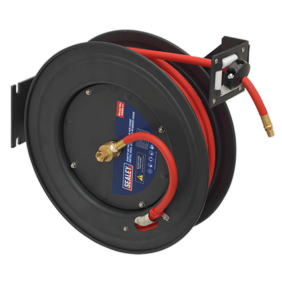 Sealey SA85 | 20m Retractable Rubber Air Hose with Steel Reel 10mm ID