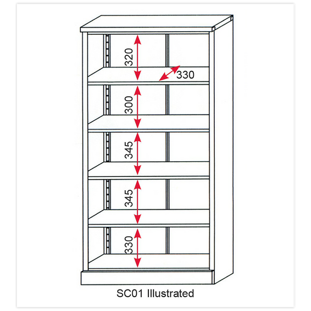 Sealey SC01 ⏐ Floor Cabinet 4 Shelf 2 Door