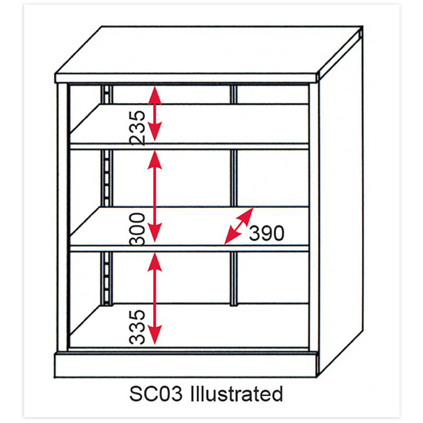 Sealey SC03 ⏐ Floor Cabinet 2 Shelf 2 Door