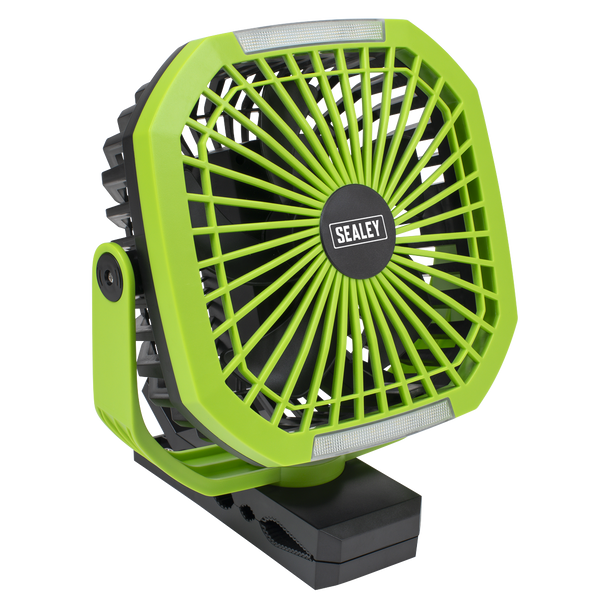 Sealey SCF8WL ⏐ 4-Speed Portable Clip Fan with Worklight 8"