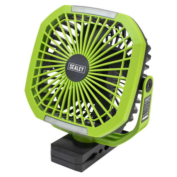 Sealey SCF8WL ⏐ 4-Speed Portable Clip Fan with Worklight 8"