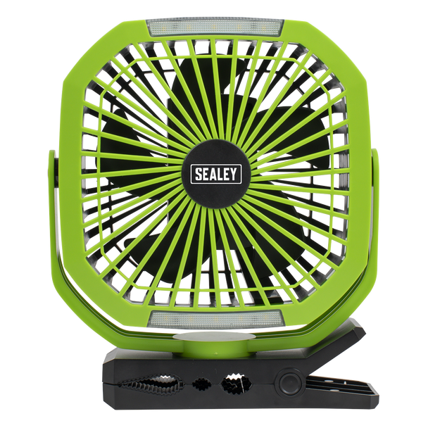 Sealey SCF8WL ⏐ 4-Speed Portable Clip Fan with Worklight 8"