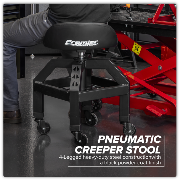 Sealey SCR03B ⏐ Premier Industrial Pneumatic Creeper Stool with ...