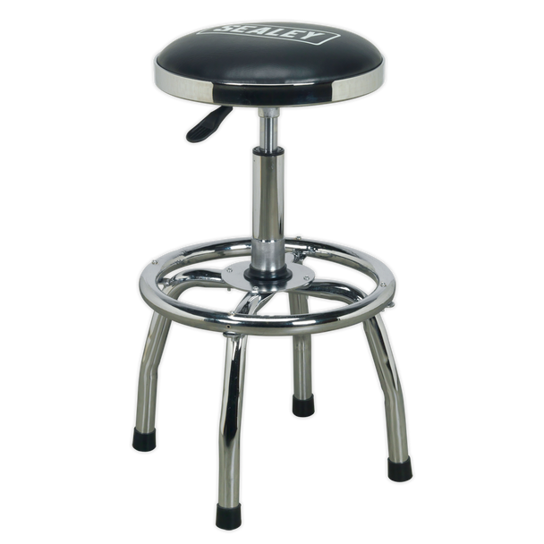 Sealey SCR17 ⏐ Pneumatic Stool Heavy-Duty Workshop with Adjustable Height Swivel Seat