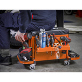 Sealey SCR18O ⏐ Mechanic's Utility Seat & Toolbox - Orange